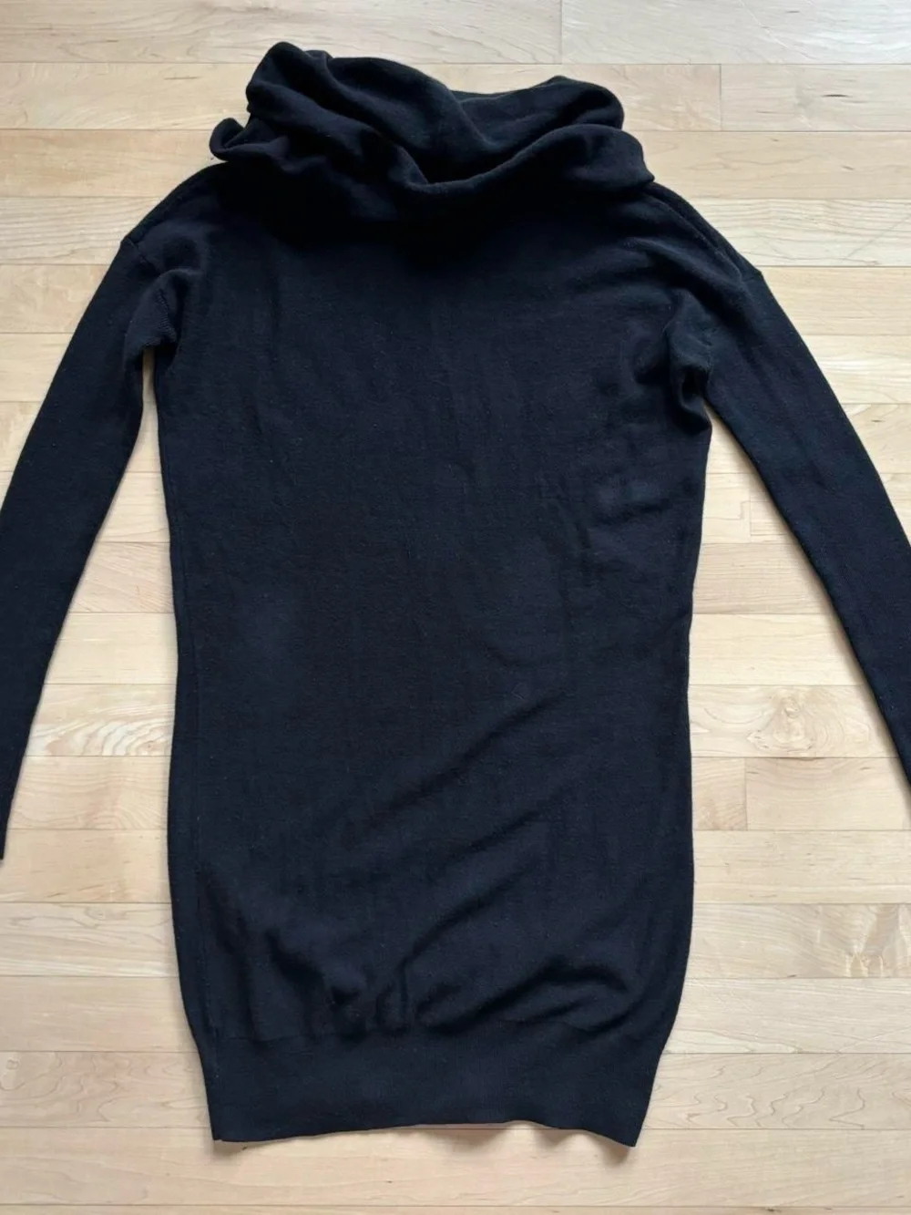 Ruby Moon black cowl neck sweater dress